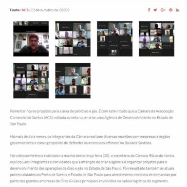 Câmara de Petróleo e Gás da ACS reúne importantes players do setor e avança com seu projeto da Agência de Desenvolvimento – SOPESP