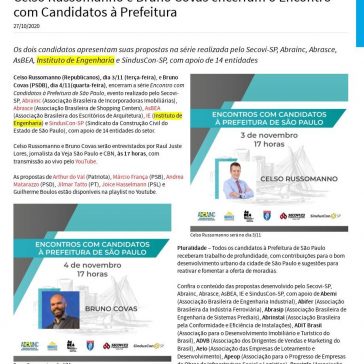 Celso Russomanno e Bruno Covas encerram o Encontro com Candidatos à Prefeitura – Secovi-SP