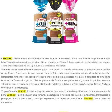 Wickbold lança a linha de pães especiais mais inovadora do mercado brasileiro – Joana DArc