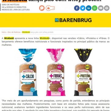 Wickbold lança pão com whey protein – MilkPoint