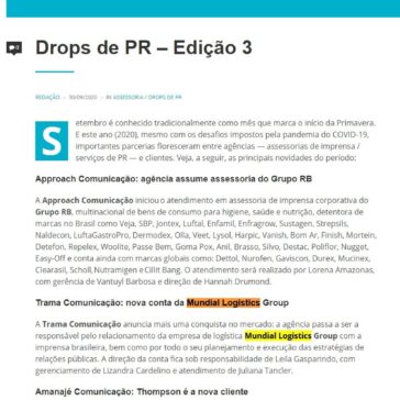 Trama Comunicação: nova conta da Mundial Logistics Group – O Jornal do Jornalismo