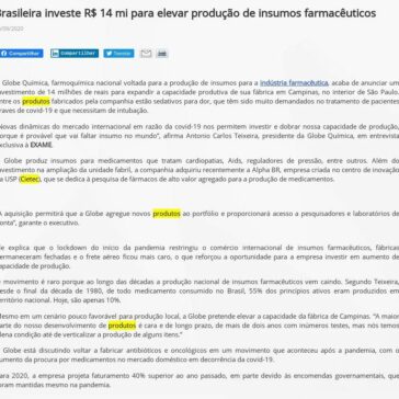 Brasileira investe R$ 14 mi para elevar produção de insumos farmacêuticos – PPTA Soluções E Tecnologia