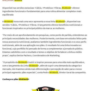 Wickbold lança linha de pães especiais inspirados nas mulheres – De Repente 50
