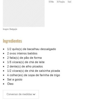 Bolinho de bacalhau – Nossa UOL