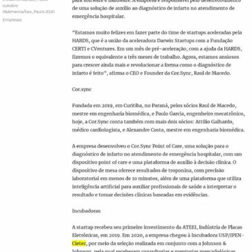 Cor.Sync é aprovada em processo de aceleração da Hards – Canal Executivo Blog