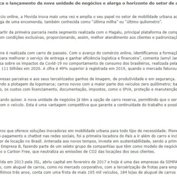 Parceria com a varejista Magalu marca o lançamento da nova unidade de negócios e alarga o horizonte do setor de aluguel de veículos para a Movida – Varejo Brasil