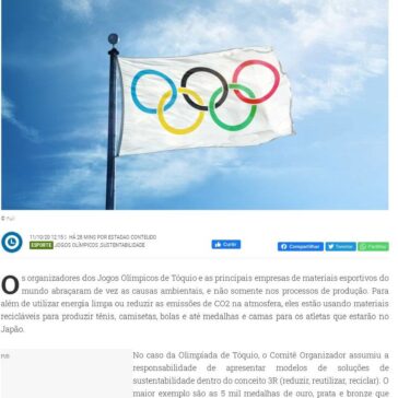 Marcas famosas e Jogos Olímpicos usam insumos na fabricação de produtos – Notícias ao Minuto