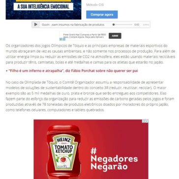 Marcas famosas e Jogos Olímpicos usam insumos na fabricação de produtos – Isto É (On-line)