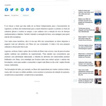Saiba como identificar as fibras em alimentos industrializados – Meio Norte Online