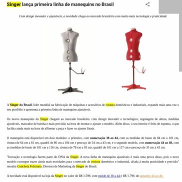 Singer lança primeira linha de manequins no Brasil – Oresumodamoda