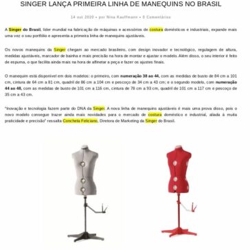 Singer lança primeira linha de manequins no Brasil – Visão da Moda
