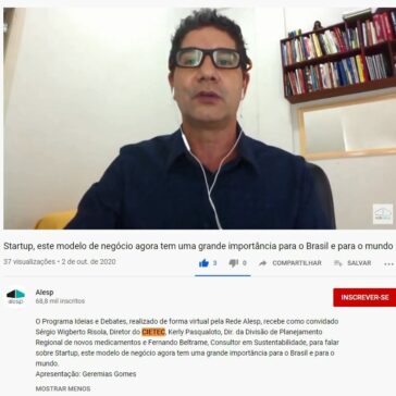 Startup, este modelo de negócio agora tem uma grande importância para o Brasil e para o mundo – Alesp You Tube