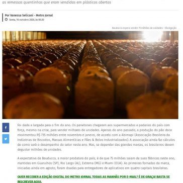 E o panetone já chegou aos supermercados e padarias – Metro Jornal
