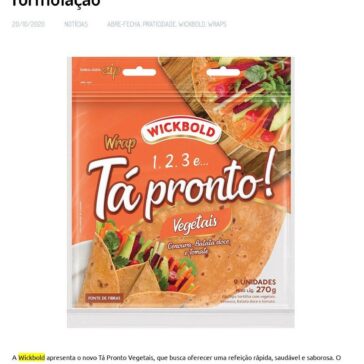 Wickbold lança wrap com vegetais na formulação – EmbalagemMarca