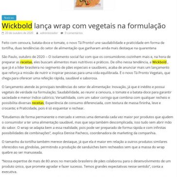 Wickbold lança wrap com vegetais na formulação – Gastromania