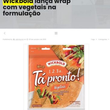 Wickbold lança wrap com vegetais na formulação – YCAR