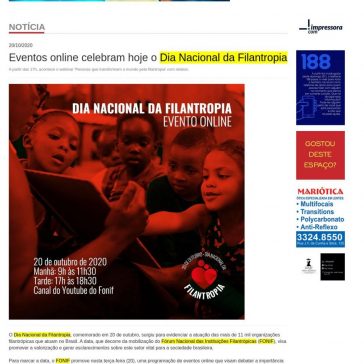 Eventos online celebram hoje o Dia Nacional da Filantropia – Abordagem Noticias