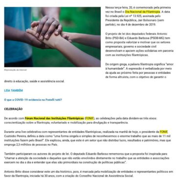 Pela primeira vez, Dia Nacional da Filantropia é comemorado no Brasil – Jornal O São Paulo