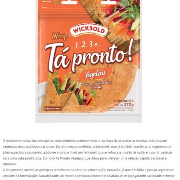 Wickbold lança wrap com vegetais na formulação – Joana DArc