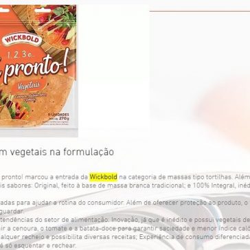 Wickbold lança wrap com vegetais na formulação – Pack