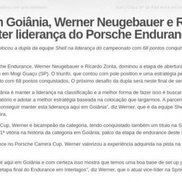 Porsche Cup | Em Goiânia, Werner Neugebauer e Ricardo Zonta correm para manter liderança do Porsche Endurance. – Grid de largada