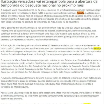 Desenho de mogiana disputa final em concurso do NBB – Portal News