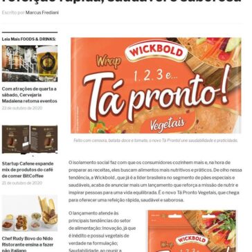 Wickbold lança Tá Pronto Vegetais, que chega para oferecer uma refeição rápida, saudável e saborosa – Crazykiwi