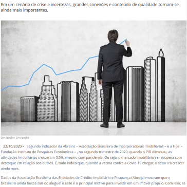 Mercado Imobiliário chama atenção em meio à pandemia –	Inteligência e Inovação