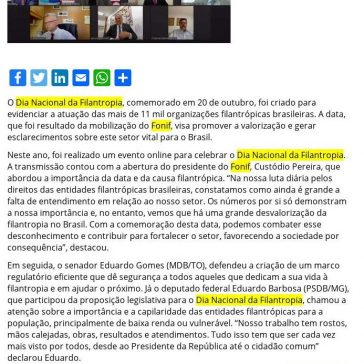 Fonif e entidades associadas celebram o Dia Nacional da Filantropia – FEMIPA