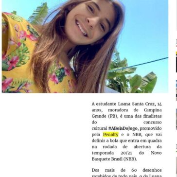 Estudante de CG é finalista em concurso da Penalty e NBB – Mais PB