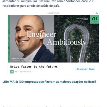 Empresas brasileiras continuam doando para mitigar os efeitos da Covid-19 – Forbes Brasil (IG)