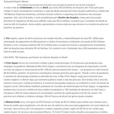 Empresas brasileiras continuam doando para mitigar os efeitos da Covid-19 – Meio & Negócio