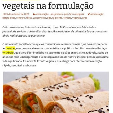 Wickbold lança wrap com vegetais na formulação – De Repente 50