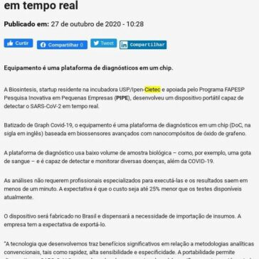 Dispositivo portátil detecta o novo coronavírus em tempo real – ABM Brasil