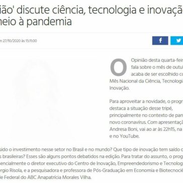 ’Opinião’ discute ciência, tecnologia e inovação em meio à pandemia – Memória da TV