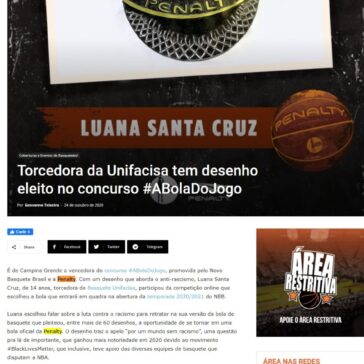 Torcedora da Unifacisa tem desenho eleito no concurso #ABolaDoJogo – Área Restritiva