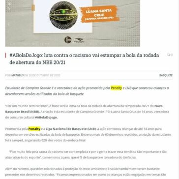 #ABolaDoJogo: luta contra o racismo vai estampar a bola da rodada de abertura do NBB 20/21 – Templo dos Esportes