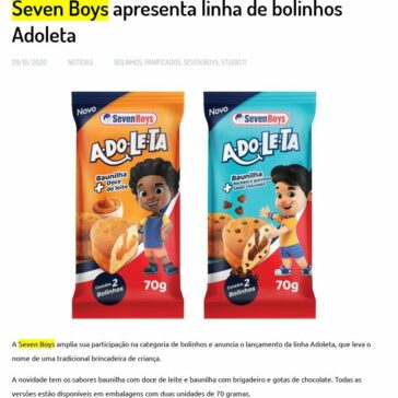 Seven Boys apresenta linha de bolinhos Adoleta – EmbalagemMarca