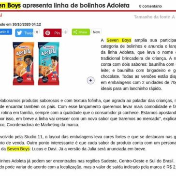 Seven Boys apresenta linha de bolinhos Adoleta – Arroz de Fyesta