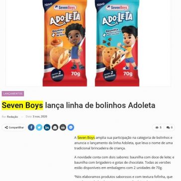 Seven Boys lança linha de bolinhos Adoleta – Newtrade