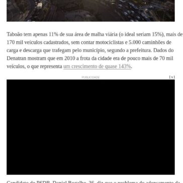 ’Formigueiro’ do país, Taboão da Serra cobra candidatos para enfim destravar, FSP – Capadocianas