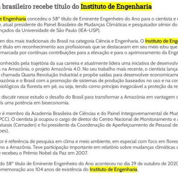 Cientista brasileiro recebe título do Instituto de Engenharia – Consecti