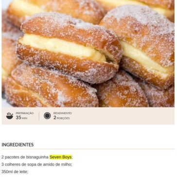 Sonho de bisnaguinha – Receitas IG