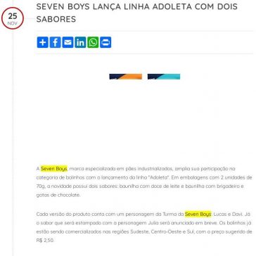 Seven Boys lança linha Adoleta com dois sabores – ABIMAPI