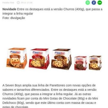 Seven Boys amplia linha de Panettones – Central de Notícias