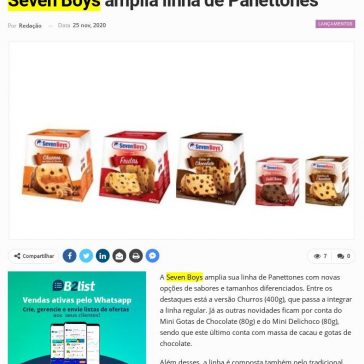 Seven Boys amplia linha de Panettones – Newtrade