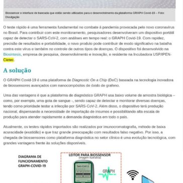 Dispositivo portátil criado por pesquisadores brasileiros detecta o coronavírus em tempo real – Jornal da USP