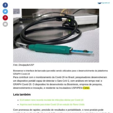 Aparelho portátil da USP dá resultado da Covid-19 em menos de um minuto – Bem Notícias