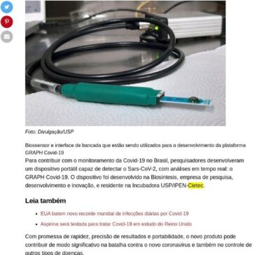 Aparelho portátil da USP dá resultado da Covid-19 em menos de um minuto – Notícias em Foco MT