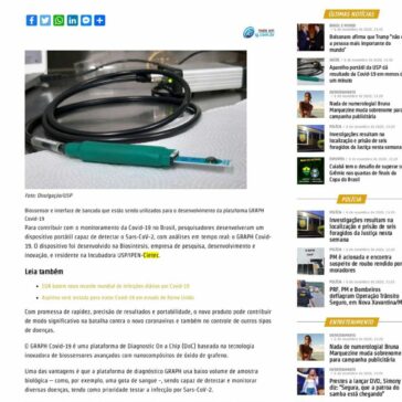 Aparelho portátil da USP dá resultado da Covid-19 em menos de um minuto – Portal Mato Grosso RSS